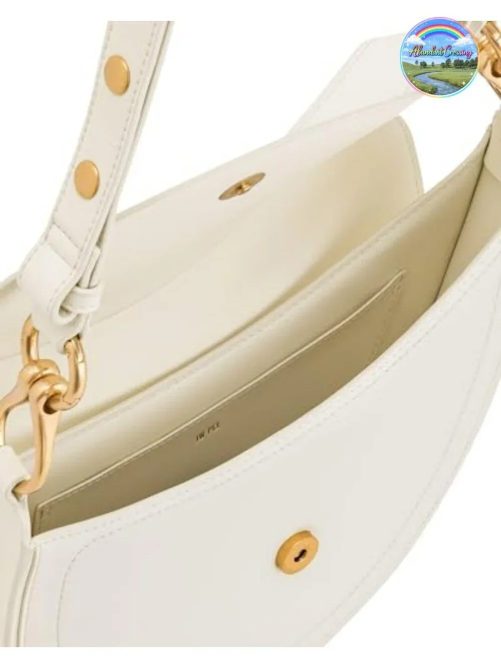 Vegan Leather Ashlie Crossbody Bag Detachable Strap Magnet Closure